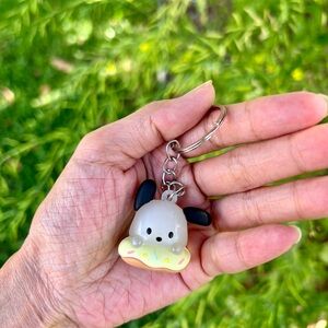 NWOT Pochacco Donut Resin Charm Pendant Keychain